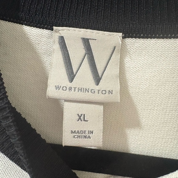 **SALE** Worthington Black & White Colorblock Sleeveless Top, NEW, no tag - Picture 3 of 3